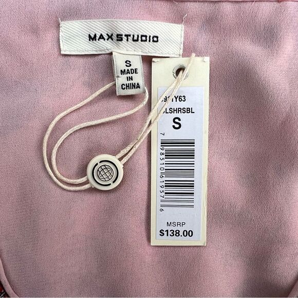 Max Studio V-Neck Smocked Mini Dress S New - Picture 10 of 12